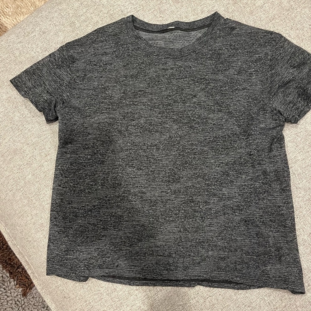 lululemon athletica Gray Short Sleeve Mesh Tee